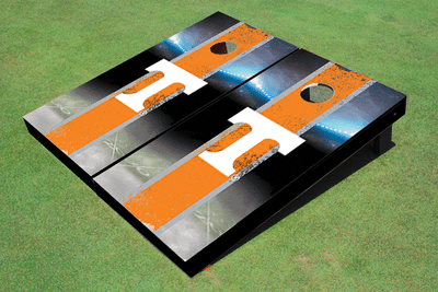 University Of Tennessee Field Long Strip Matching Orange Themed Cornhole Boards University Of Tennessee Field Long Strip Matching Orange Themed Cornhole Boards