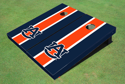 Auburn University Orange And Navy Matching Long Stripe Cornhole Boards Auburn University Orange And Navy Matching Long Stripe Cornhole Boards