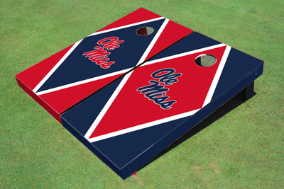 University Of Mississippi Alternating Diamond Cornhole Boards University Of Mississippi Alternating Diamond Cornhole Boards