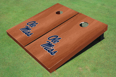 University Of Mississippi Solid Rosewood Cornhole Boards University Of Mississippi Solid Rosewood Cornhole Boards