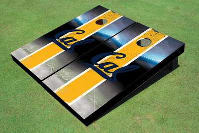 University of California Berkeley Field Long Strip Matching Yellow Themed Cornhole Boards