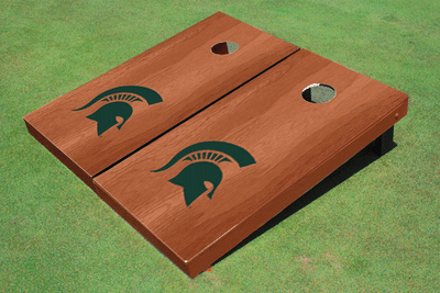 Michigan State University Solid Rosewood Cornhole Boards