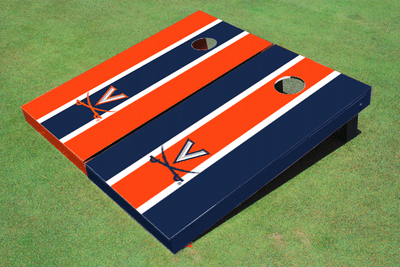 University of Virginia Alternating Long Stripe Cornhole Boards