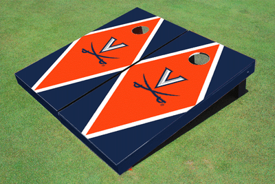 University of Virginia Orange And Navy Matching Diamond Cornhole Boards