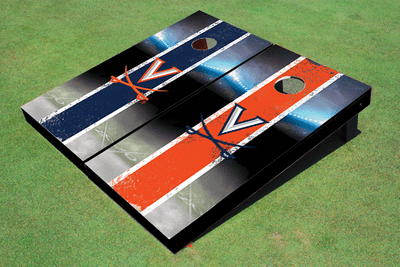 University of Virginia Field Long Strip Alternating Themed Cornhole Board