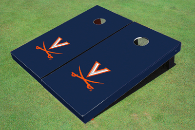 University of Virginia Navy Matching Solid Cornhole Boards