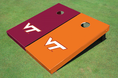 Virginia Tech  Alternating Solid Cornhole Boards Virginia Tech  Alternating Solid Cornhole Boards