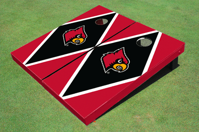 University of Louisville Black And Red Matching Diamond Cornhole Boards