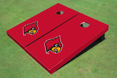 University of Louisville Red Matching Solid Cornhole Boards