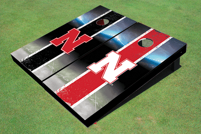 University of Nebraska Field Long Strip Alternating Themed Cornhole Boards University of Nebraska Field Long Strip Alternating Themed Cornhole Boards