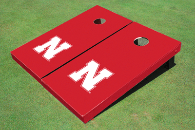 University of Nebraska Red Matching Cornhole Boards