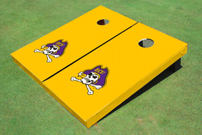 East Carolina University Yellow Matching Solid Cornhole Boards