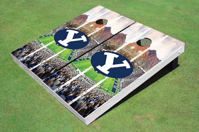 Brigham Young University BYU Stadium Long Strip Themed Cornhole Boards