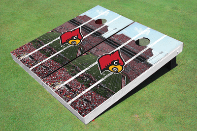 University of Louisville Stadium Long Strip Themed Cornhole Boards