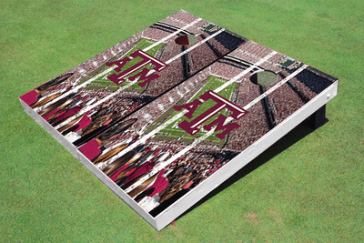 Texas A&M Stadium Long Strip Themed Cornhole Boards