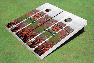 University of Virginia Stadium Long Strip Themed Cornhole Boards