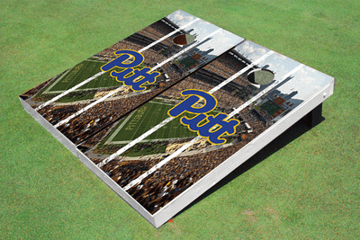 University of Pittsburgh Stadium Long Stripe Themed Cornhole Boards