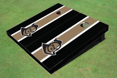 University Of Central Florida "Knightro" Gold And Black Matching Long Stripe Cornhole Boards