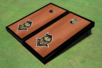 University Of Central Florida "Knightro" Black Rosewood Matching Border Cornhole Boards University Of Central Florida "Knightro" Black Rosewood Matching Border Cornhole Boards