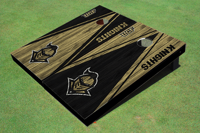 University Of Central Florida "Knightro" Alternating Wood Look Triangle Cornhole Boards