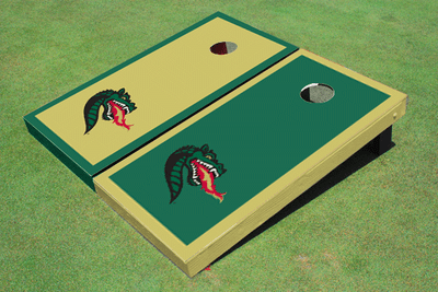 University of Alabama Birmingham Dragon Head Alternating Border Custom Cornhole Boards