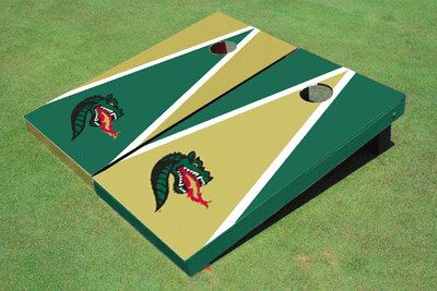 University of Alabama Birmingham Dragon Head Alternating Triangle Custom Cornhole Boards University of Alabama Birmingham Dragon Head Alternating Triangle Custom Cornhole Boards