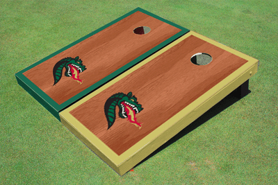 University of Alabama Birmingham Dragon Head Rosewood Alternating Border Custom Cornhole Boards