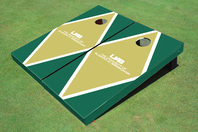 University of Alabama Birmingham UBA Gold and Green Matching Diamond Custom Cornhole Boards