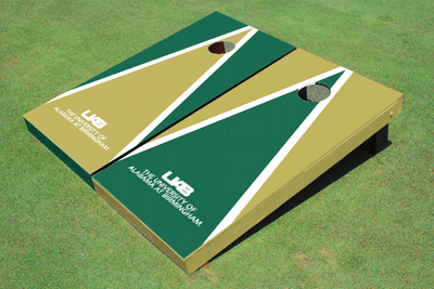 University of Alabama Birmingham UBA Alternating Triangle Custom Cornhole Boards