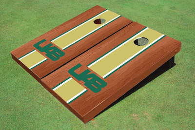 University of Alabama Birmingham UBA Rosewood Gold Matching Long Stripe Custom Cornhole Boards