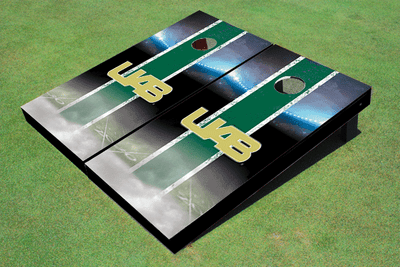 University of Alabama Birmingham UBA Field Stripe Green Matching Custom Cornhole Boards University of Alabama Birmingham UBA Field Stripe Green Matching Custom Cornhole Boards