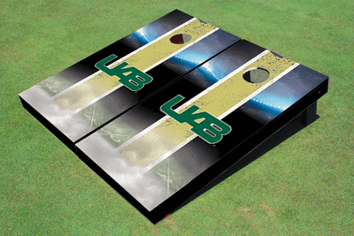 University of Alabama Birmingham UBA Field Stripe Gold Custom Cornhole Boards University of Alabama Birmingham UBA Field Stripe Gold Custom Cornhole Boards