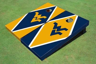 West Virginia University Alternating Diamond Cornhole Boards