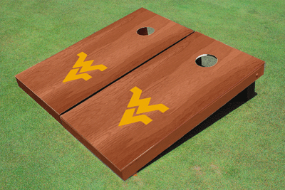 West Virginia University Solid Rosewood Cornhole Boards West Virginia University Solid Rosewood Cornhole Boards