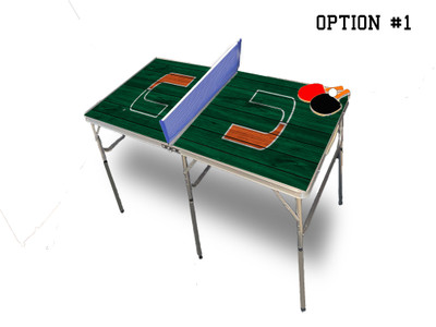 University Of Miami Portable Table Tennis Ping Pong Folding Table w/Accessories University Of Miami Portable Table Tennis Ping Pong Folding Table w/Accessories