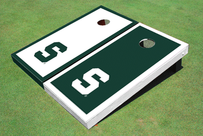 Michigan State University "S" Alternating Border Cornhole Boards