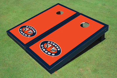 Auburn University "Tiger Eyes" Navy Matching Border Cornhole Boards Auburn University "Tiger Eyes" Navy Matching Border Cornhole Boards