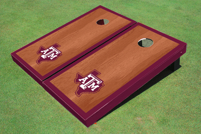 Texas A&M "State Outline" Maroon Rosewood Matching Border Cornhole Boards Texas A&M "State Outline" Maroon Rosewood Matching Border Cornhole Boards