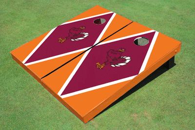 Virginia Tech "HokieBird" Maroon And Orange Matching Diamond Cornhole Boards Virginia Tech "HokieBird" Maroon And Orange Matching Diamond Cornhole Boards