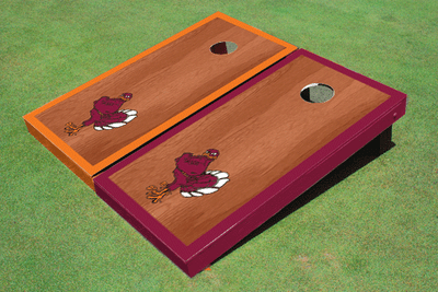 Virginia Tech "HokieBird" Rosewood Alternating Border Cornhole Boards Virginia Tech "HokieBird" Rosewood Alternating Border Cornhole Boards