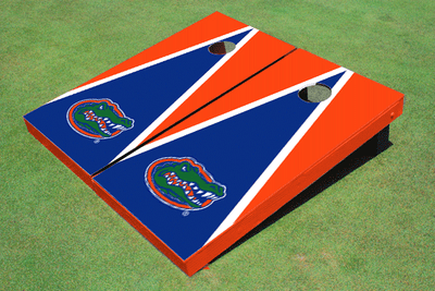 University of Florida Royal and Orange Matching Triangle Cornhole Boards University of Florida Royal and Orange Matching Triangle Cornhole Boards