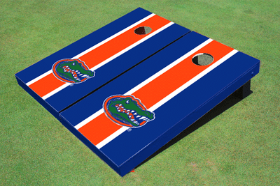 University of Florida Orange and Royal Matching Long Stripe Cornhole Boards University of Florida Orange and Royal Matching Long Stripe Cornhole Boards