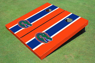 University of Florida Royal and Orange Matching Long Stripe Cornhole Boards University of Florida Royal and Orange Matching Long Stripe Cornhole Boards