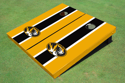 University of Missouri Black and Gold Matching Long Stripe Cornhole Boards