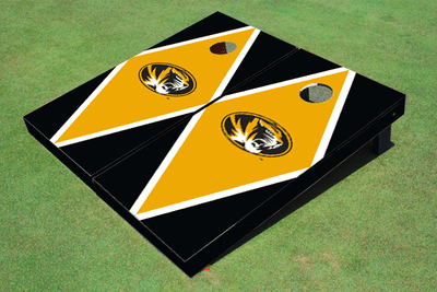 University of Missouri Gold and Black Matching Diamond Cornhole Boards University of Missouri Gold and Black Matching Diamond Cornhole Boards