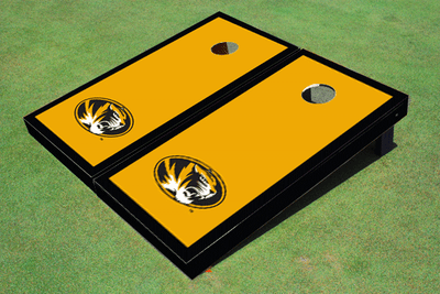 University of Missouri Black Matching Border Cornhole Boards