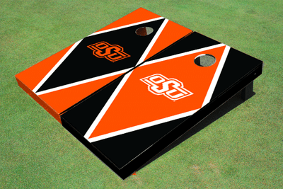 Oklahoma State University Alternating Diamond Cornhole Boards