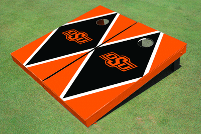 Oklahoma State University Black and Orange Matching Diamond Cornhole Boards