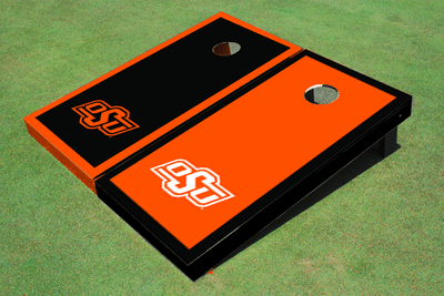 Oklahoma State University Alternating Border Cornhole Boards Oklahoma State University Alternating Border Cornhole Boards