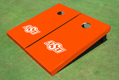 Oklahoma State University Orange Matching Solid Cornhole Boards